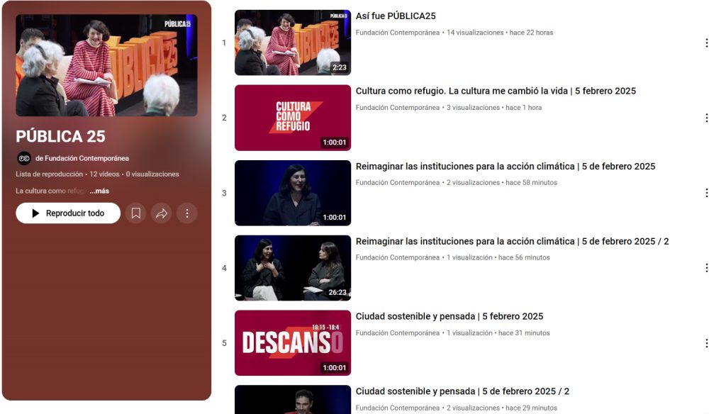 Todas las charlas de PÚBLICA25