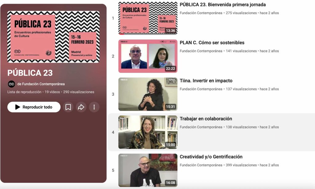 Todas las charlas de PÚBLICA23